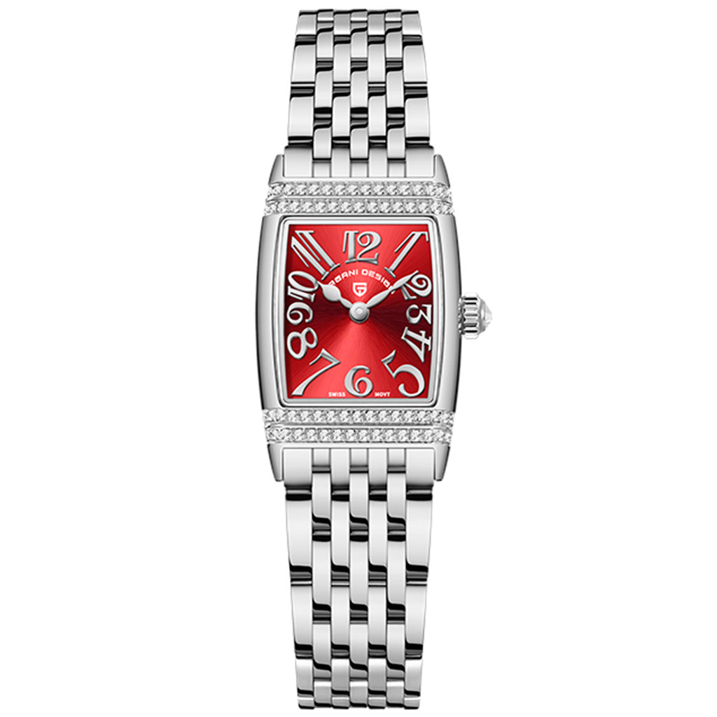 Pagani Design Sunflower Silver Red Women's Watch