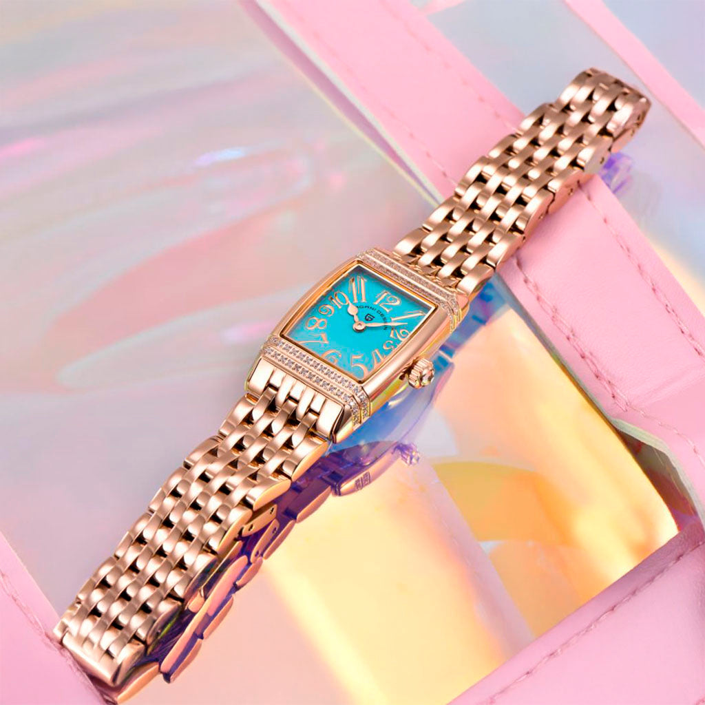 Pagani Design Sunflower Gold Blue Women's Watch