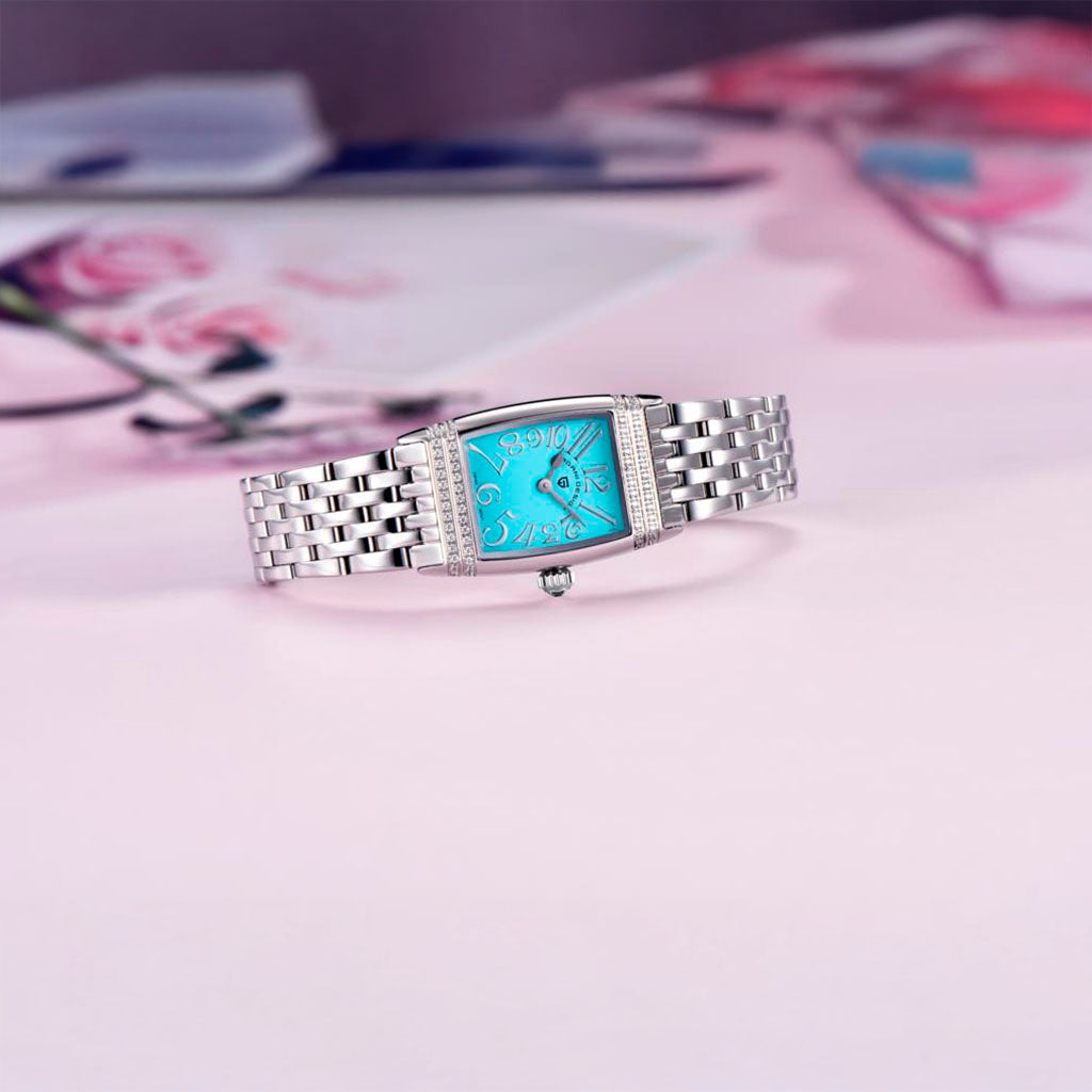 Pagani Design Sunflower Silver Blue Women's Watch
