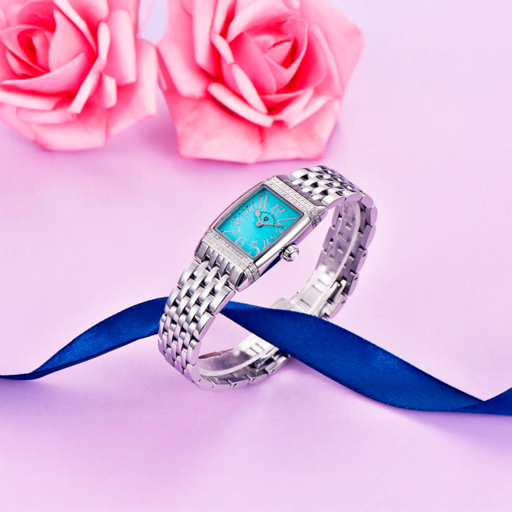 Pagani Design Sunflower Silver Blue Women's Watch