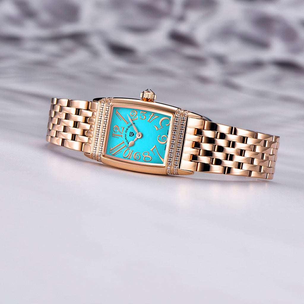 Pagani Design Sunflower Gold Blue Women's Watch
