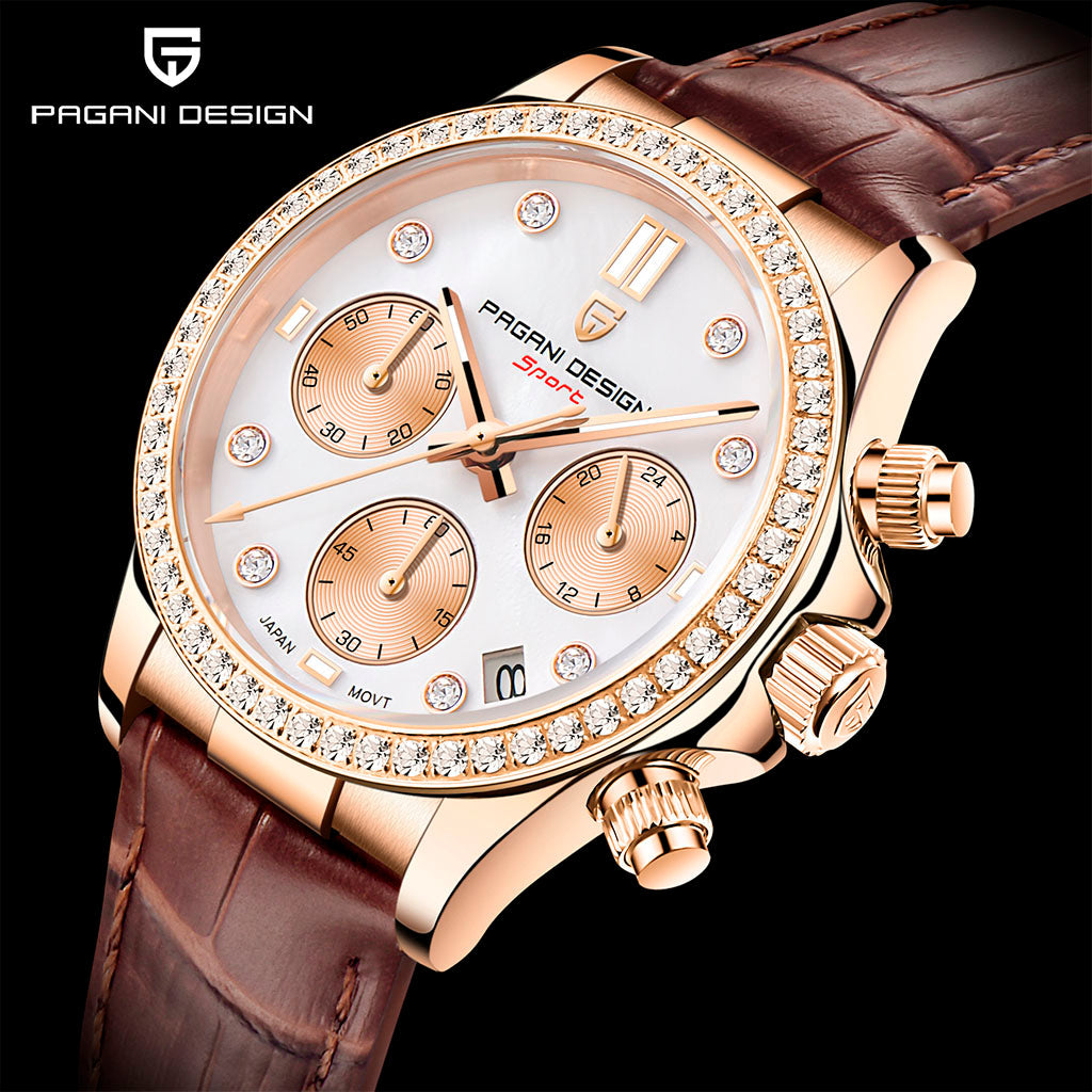 Pagani Design Daisy Gold Brown Women's Watch