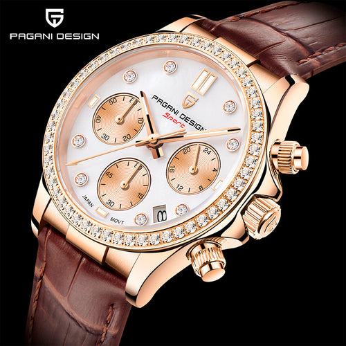 Pagani Design Daisy Gold Brown Women's Watch