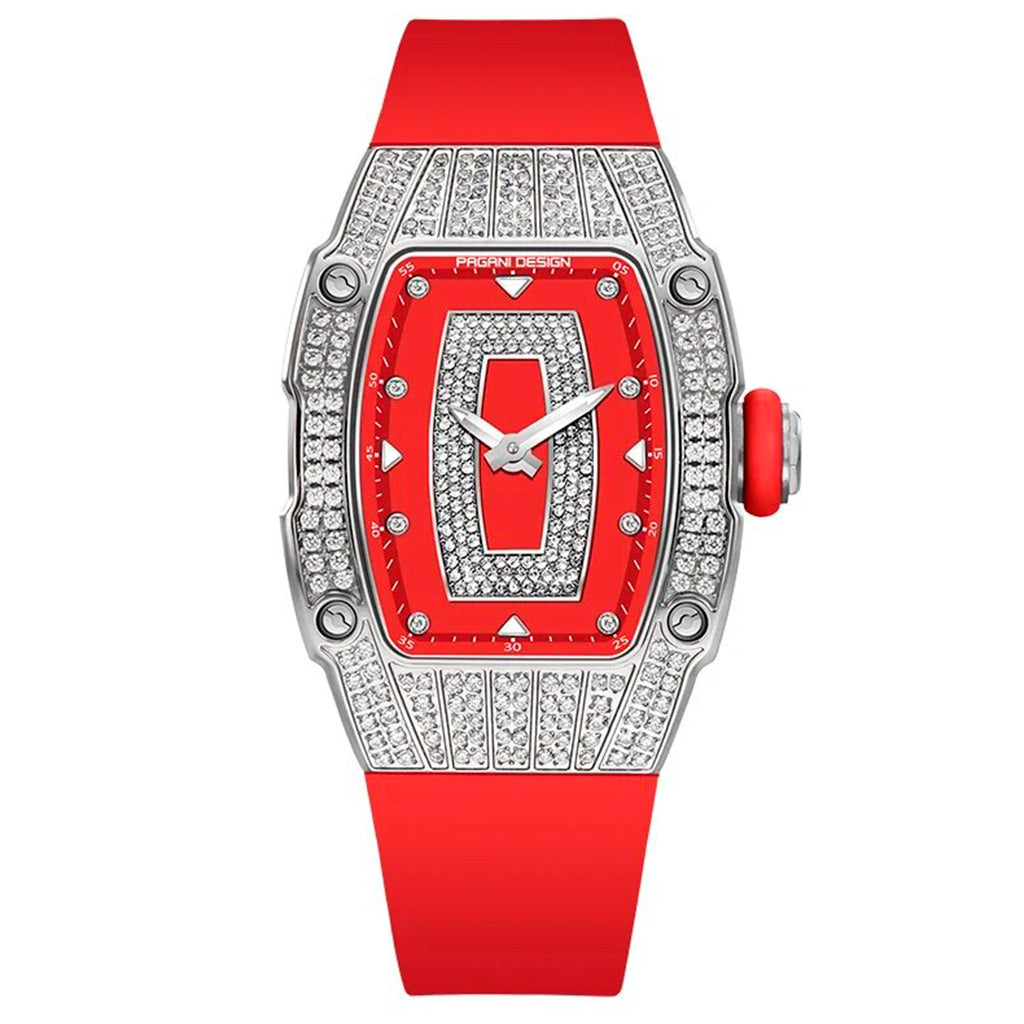 Pagani Design Marigold Red Silver Women's Watch