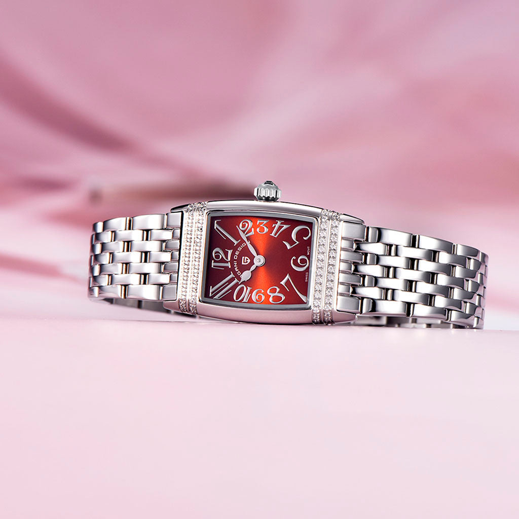 Pagani Design Sunflower Silver Red Women's Watch