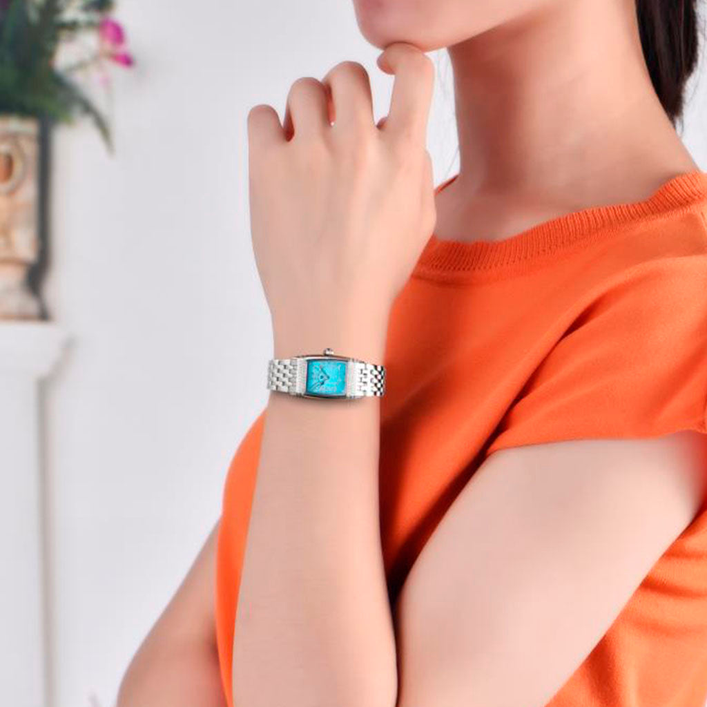 Pagani Design Sunflower Silver Blue Women's Watch