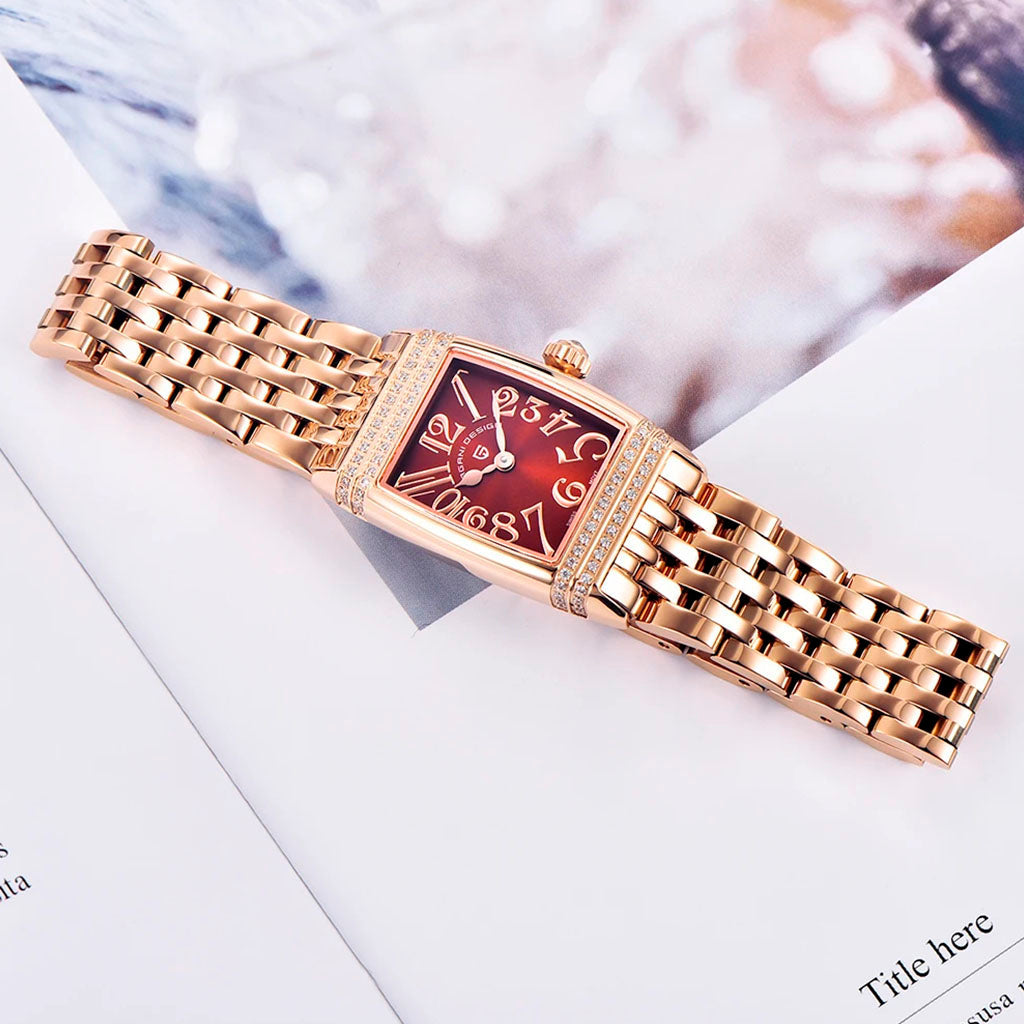 Pagani Design Sunflower Gold Red Women's Watch