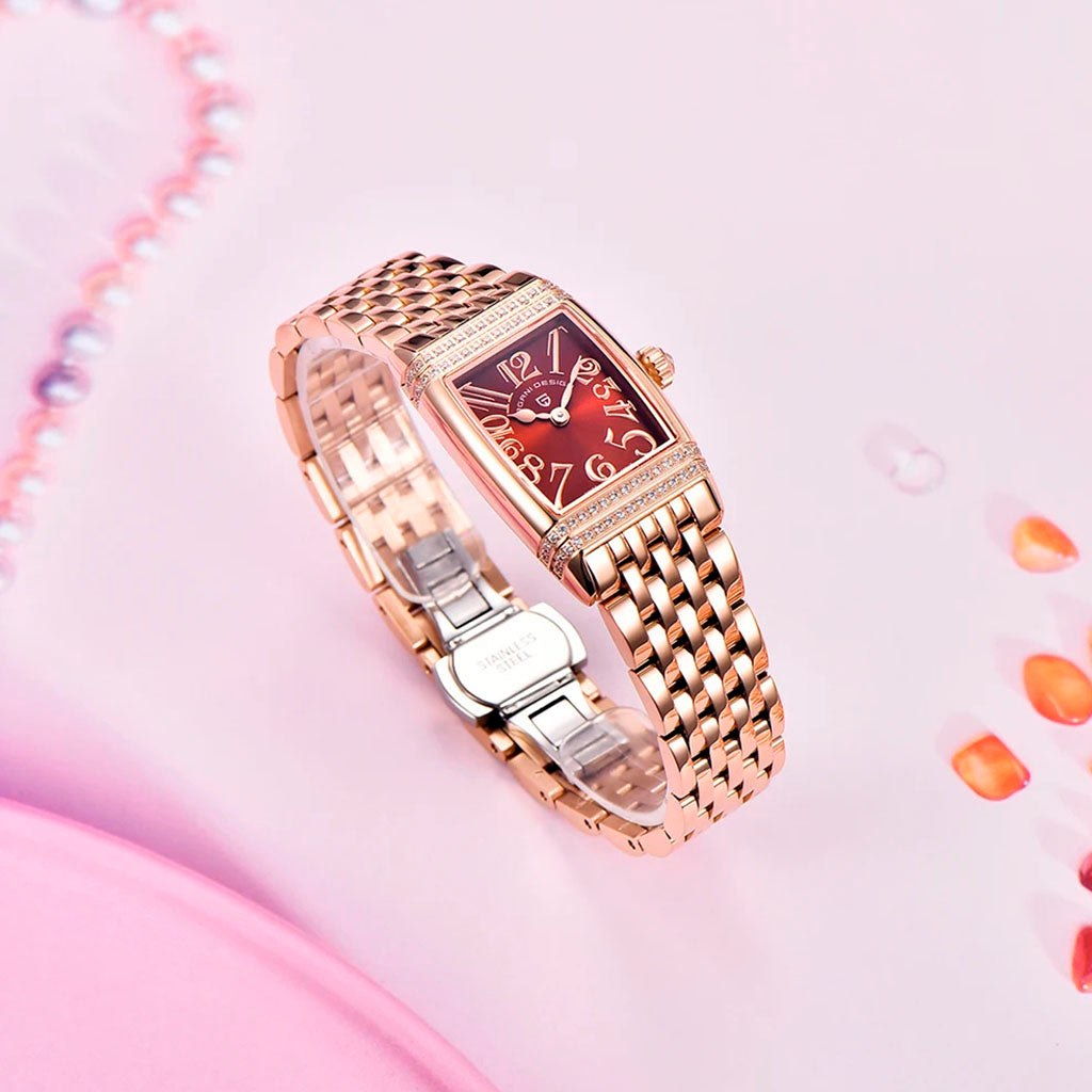 Pagani Design Sunflower Gold Red Women's Watch
